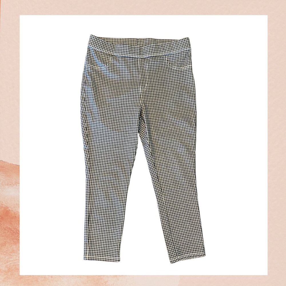 Black & White Houndstooth Cropped Jeggings